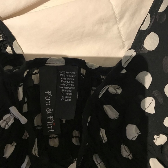 Fun & Flirt Ladies Polka Dot Top- Large - Picture 4 of 6